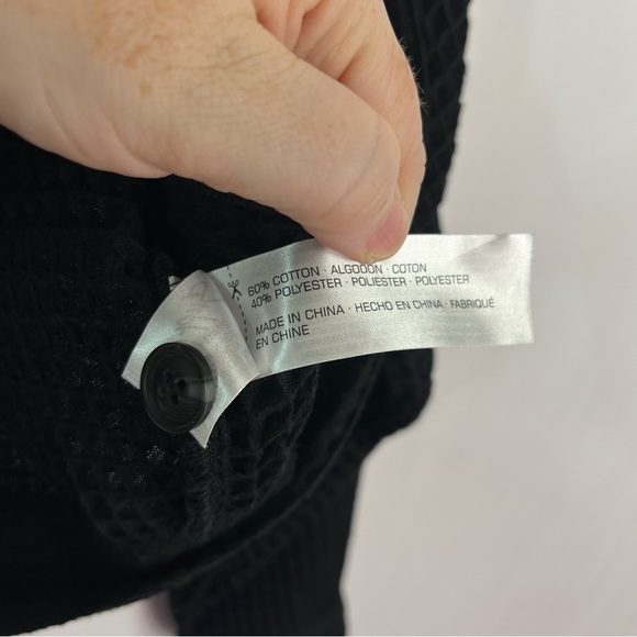 2/$30 Supplies Black Waffle Knit Button Front Jacket sz XS NWT - Picture 5 of 7